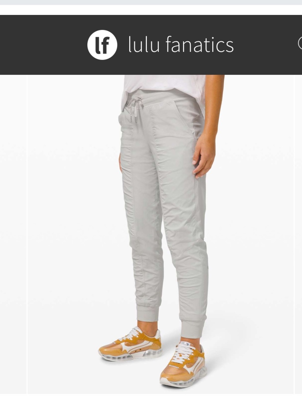 Lululemon Dance Studio Jogger Lined Sz 6 Vapor Grey Silver 6070